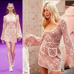 Alice McCall palm springs dress pink mettalic bronze size 0